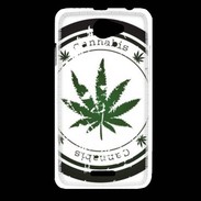 Coque HTC Desire 516 Grunge stamp with marijuana leaf