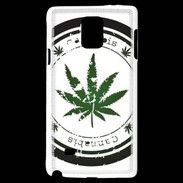 Coque Samsung Galaxy Note 4 Grunge stamp with marijuana leaf