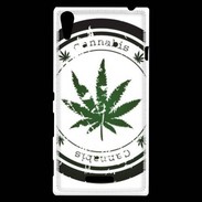 Coque Sony Xperia T3 Grunge stamp with marijuana leaf