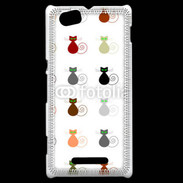 Coque Sony Xperia M La vie en chat 750