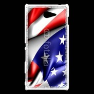 Coque Sony Xperia M2 Drapeau USA 750
