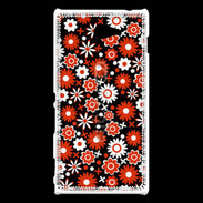 Coque Sony Xperia M2 Fond motif floral 750 