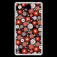 Coque Huawei Ascend G740 Fond motif floral 750 