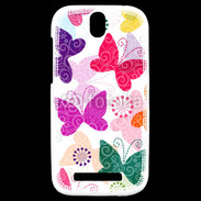 Coque HTC One SV Fond papillon fashion 75