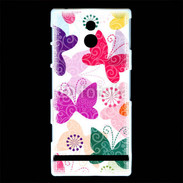 Coque Sony Xperia P Fond papillon fashion 75