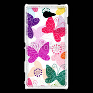 Coque Sony Xperia M2 Fond papillon fashion 75