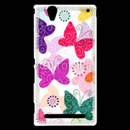 Coque Sony Xperia T2 Ultra Fond papillon fashion 75