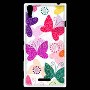 Coque Sony Xperia T3 Fond papillon fashion 75