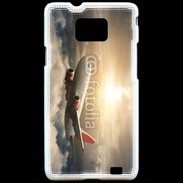 Coque Samsung Galaxy S2 Avion de ligne au dessus des nuages 75