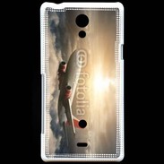 Coque Sony Xperia T Avion de ligne au dessus des nuages 75