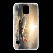 Coque Samsung Galaxy S5 Avion de ligne au dessus des nuages 75