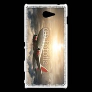 Coque Sony Xperia M2 Avion de ligne au dessus des nuages 75