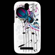 Coque HTC One SV Notes et musiques 75