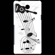 Coque Sony Xperia T Note de musique 76