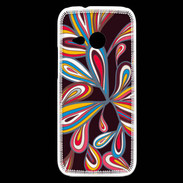 Coque HTC One Mini 2 Flower power sur fond noir