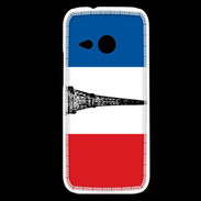 Coque HTC One Mini 2 Drapeau français et Tour Eiffel