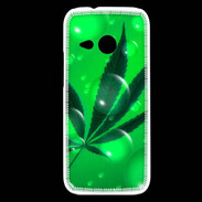 Coque HTC One Mini 2 Cannabis Effet bulle verte