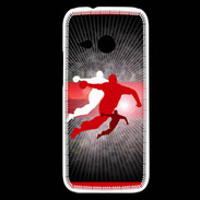 Coque HTC One Mini 2 Illustration Handball en noir et rouge