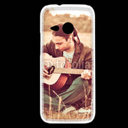 Coque HTC One Mini 2 Guitariste peace and love 1