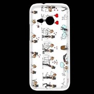 Coque HTC One Mini 2 Bande dessinée de mariés