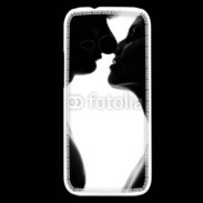 Coque HTC One Mini 2 Couple d'amoureux en noir et blanc