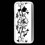 Coque HTC One Mini 2 Tatouage de fleurs 5