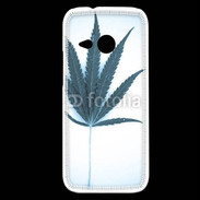 Coque HTC One Mini 2 Marijuana en bleu et blanc
