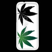 Coque HTC One Mini 2 Double feuilles de cannabis