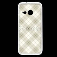 Coque HTC One Mini 2 Effet écossais beige clair