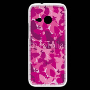 Coque HTC One Mini 2 Papillon rose