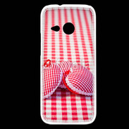 Coque HTC One Mini 2 Mode vichy et petit coeur