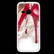 Coque HTC One Mini 2 Escarpins rouges et perles