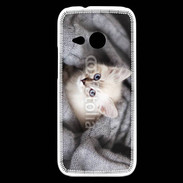 Coque HTC One Mini 2 Chaton aux yeux bleus 10