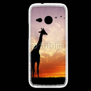 Coque HTC One Mini 2 Girafe au couché de soleil