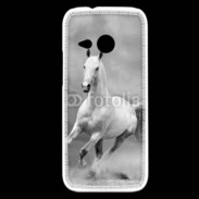 Coque HTC One Mini 2 Cheval en noir et blanc 55