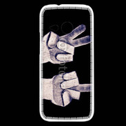 Coque HTC One Mini 2 double fuck gants