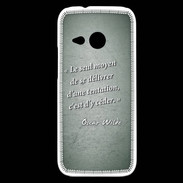 Coque HTC One Mini 2 Tentation vert Citation Oscar Wilde