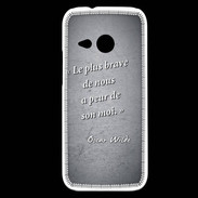 Coque HTC One Mini 2 Brave Noir Citation Oscar Wilde