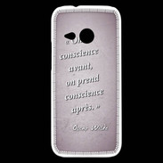Coque HTC One Mini 2 Conscience Rose Citation Oscar Wilde