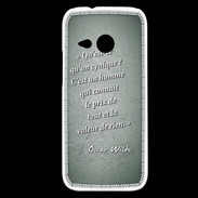 Coque HTC One Mini 2 Cynique Vert Citation Oscar Wilde