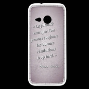 Coque HTC One Mini 2 Fatalité Rose Citation Oscar Wilde