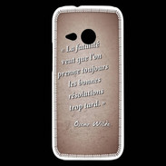 Coque HTC One Mini 2 Fatalité Rouge Citation Oscar Wilde