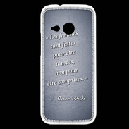 Coque HTC One Mini 2 Femmes comprises Bleu Citation Oscar Wilde