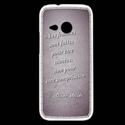 Coque HTC One Mini 2 Femmes comprises Violet Citation Oscar Wilde