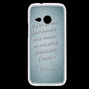 Coque HTC One Mini 2 Horrible ennui Turquoise Citation Oscar Wilde