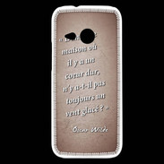 Coque HTC One Mini 2 Maison coeur Rouge Citation Oscar Wilde