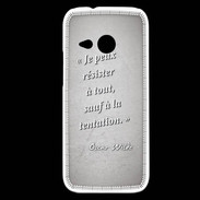 Coque HTC One Mini 2 Résister Gris Citation Oscar Wilde