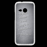 Coque HTC One Mini 2 Résister Noir Citation Oscar Wilde