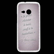 Coque HTC One Mini 2 Résister Rose Citation Oscar Wilde