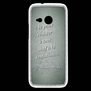 Coque HTC One Mini 2 Résister Vert Citation Oscar Wilde